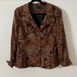 NINA MCLEMORE
Silk Floral Print Evening Jacket- Size 12